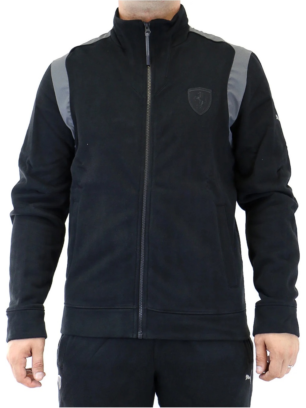 Puma Scuderia Ferarri Zip Up Black Sweat Jacket Track Sz XL